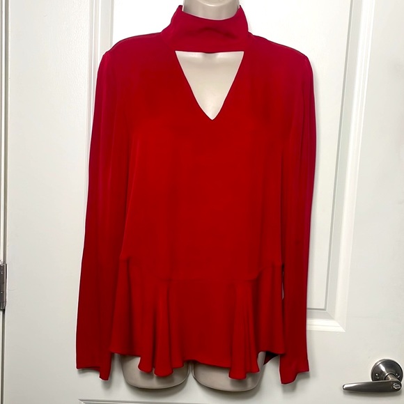 Diane Von Furstenberg Tops - Diane Von Furstenberg Red Silk Top